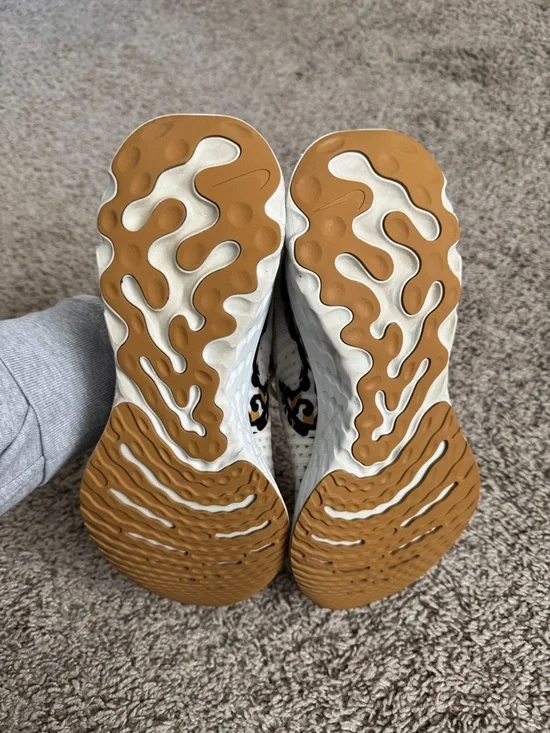 Nike Women's White Sneakers with Leopard-Print Swoosh - Picture 5 of 5